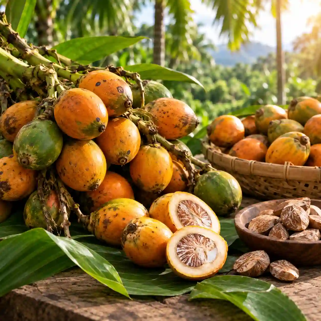 Buah pinang kering untuk perdagangan komoditas